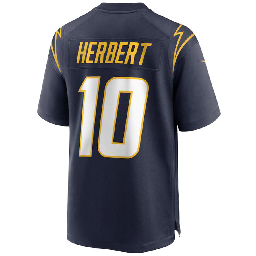 #10 Justin Herbert Player LA.Chargers Navy Game Football Jerseys